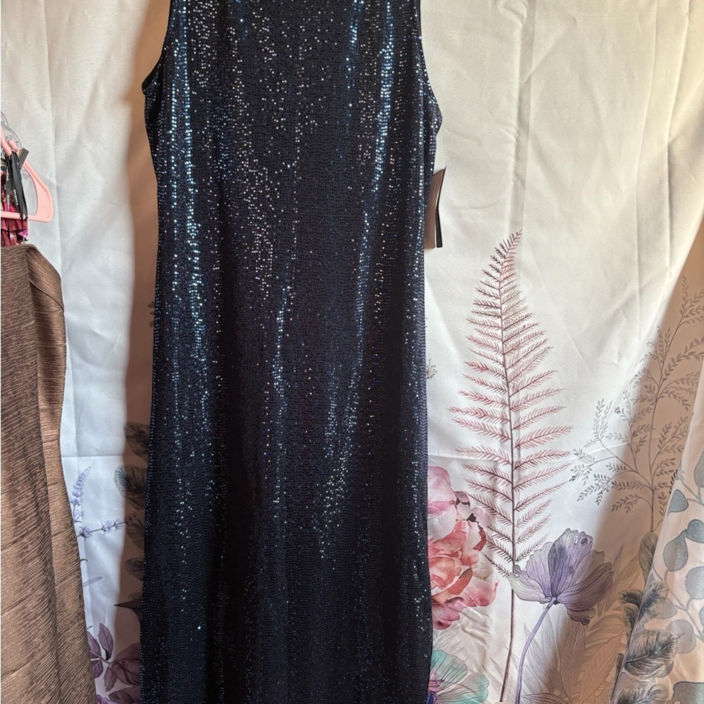 bebe blue Sequin Maxi Dress